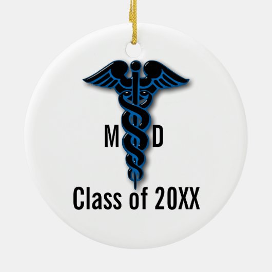 Afstuderen Medische School Keramisch Ornament (Achterkant)