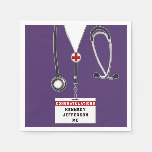 Afstuderen Medische School Napkins Servet (Voorkant)