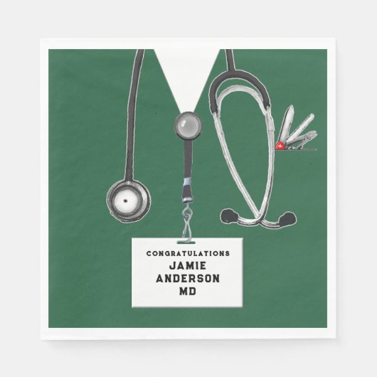 Afstuderen Medische School Napkins Servet (Voorkant)