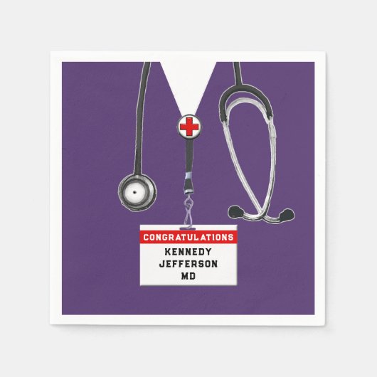 Afstuderen Medische School Napkins Servet (Voorkant)