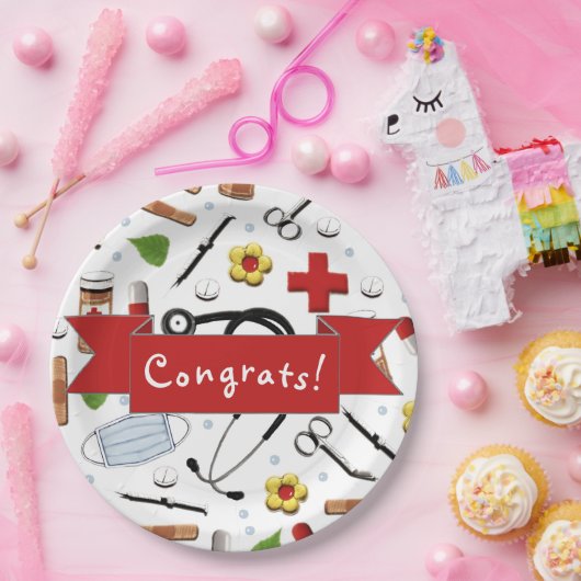 Afstuderen Medische School Papieren Bordje (Feest)