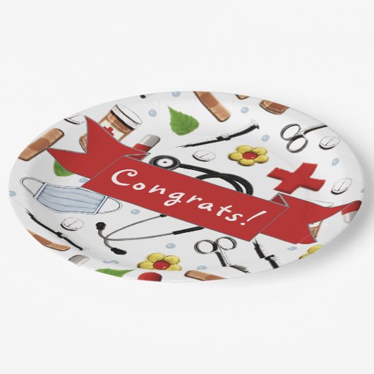 Afstuderen Medische School Papieren Bordje (Gekanteld)