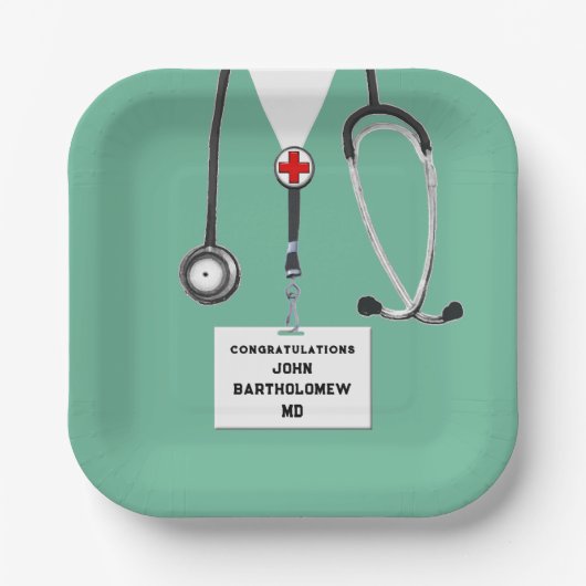 Afstuderen Medische School Papieren Bordje (Voorkant)