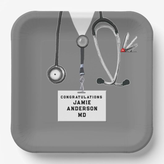 Afstuderen Medische School Papieren Bordje (Voorkant)