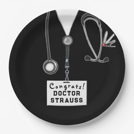 Afstuderen Medische School Papieren Bordje (Voorkant)