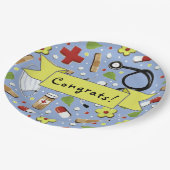 Afstuderen Medische School Papieren Bordje (Gekanteld)