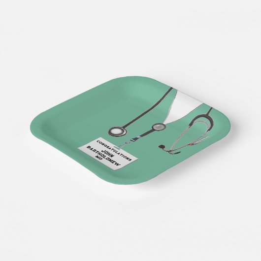 Afstuderen Medische School Papieren Bordje (Gebogen)