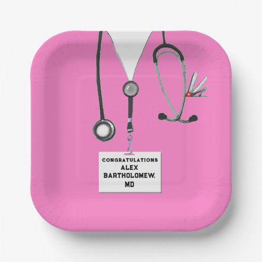 Afstuderen Medische School Papieren Bordje (Voorkant)