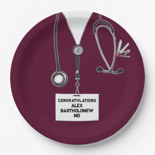 Afstuderen Medische School Papieren Bordje (Voorkant)