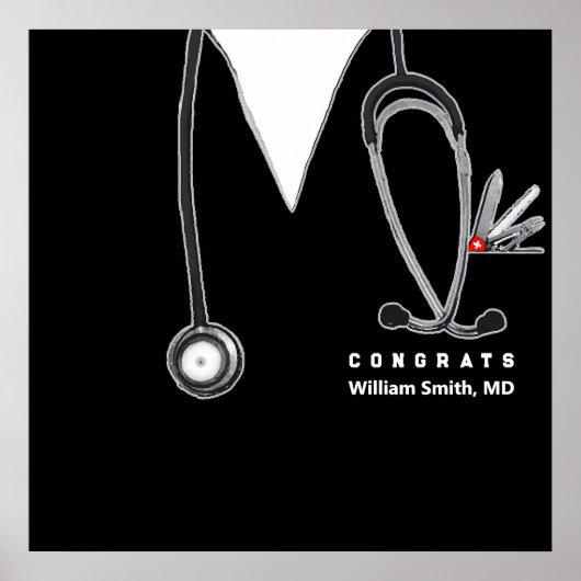 Afstuderen Medische School Poster (Voorkant)