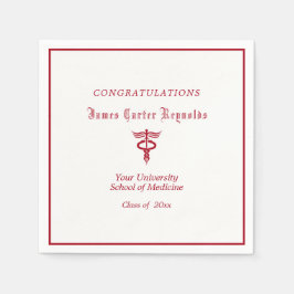 Afstuderen, Medische School, Rode Caduceus Servet