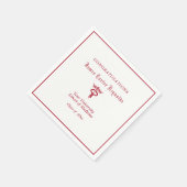 Afstuderen, Medische School, Rode Caduceus Servet (Hoek)