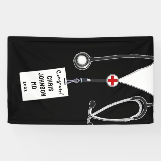 Afstuderen Medische School Spandoek (Horizontaal)