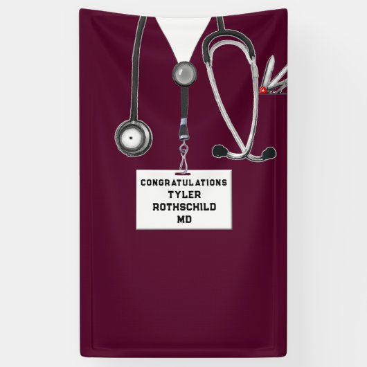 Afstuderen Medische School Spandoek (Verticaal)