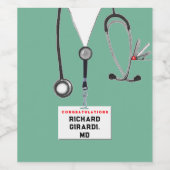 Afstuderen Medische School Wijn Etiket (Enkel label)