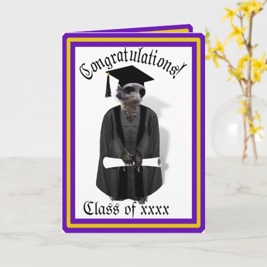 Afstuderen Meerkat Afstuderen Kaart (Gele Bloem)