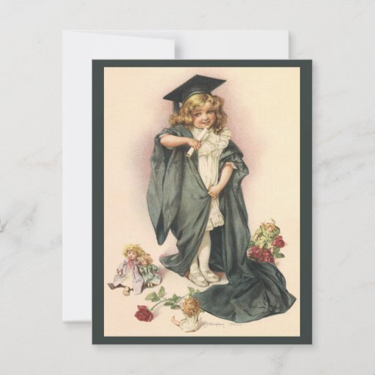  Afstuderen, Meisje Dragen van een Pet en jurk (Voorkant)