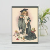 Afstuderen, Meisje Dragen van een Pet en jurk (Staand voorkant)