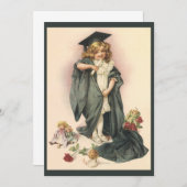 Afstuderen, Meisje Dragen van een Pet en jurk (Voorkant / Achterkant)