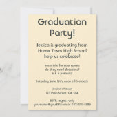 Afstuderen, Meisje Dragen van een Pet en jurk Kaart (Achterkant)