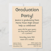  Afstuderen, Meisje Dragen van een Pet en jurk Kaart (Achterkant)