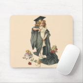 Afstuderen, Meisje Dragen van een Pet en jurk Muismat (Met muis)