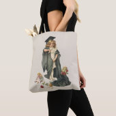  Afstuderen, Meisje Dragen van een Pet en jurk Tote Bag (Dichtbij)