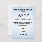 Afstuderen meisje in blauw kaart (Achterkant)