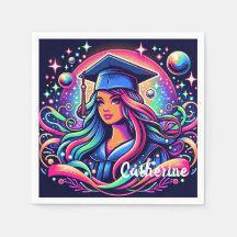 Afstuderen Meisje in Neon Kleuren Custom