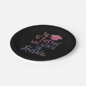 Afstuderen Meisjes Chic Stylish Rainbow Glitter Papieren Bordje (Gekanteld)