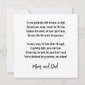 Afstuderen Meisjessilhouet in Rode Harten Kaart (Achterkant)