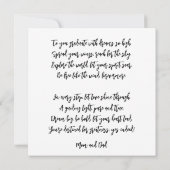 Afstuderen Meisjessilhouet in Rode Harten Kaart (Achterkant)