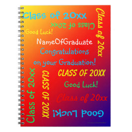 Afstuderen Memory Book, levendige regenboog Sinaas Notitieboek