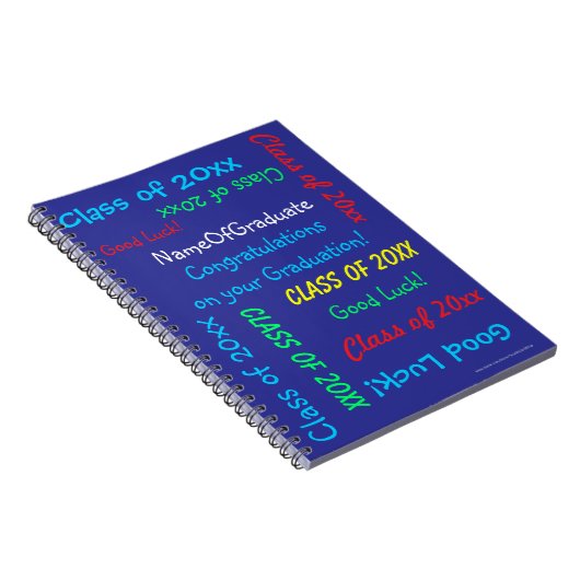Afstuderen Memory Book, Naam, Klasse van, Blauw Notitieboek (Rechterzijde)