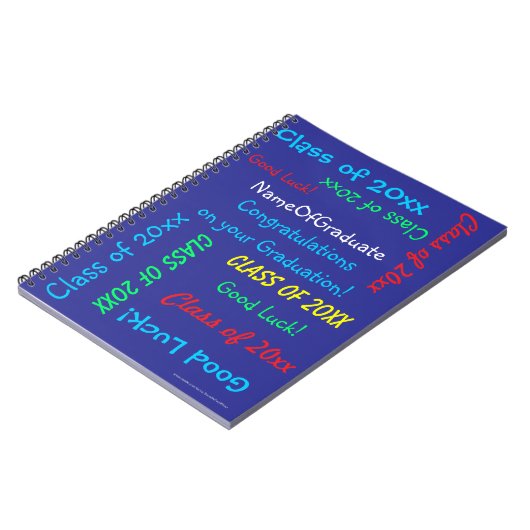 Afstuderen Memory Book, Naam, Klasse van, Blauw Notitieboek (Linkerzijde)