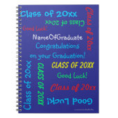 Afstuderen Memory Book, Naam, Klasse van, Blauw Notitieboek (Voorkant)