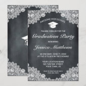 Afstuderen met Blackboard & White Lace Kaart (Voorkant / Achterkant)