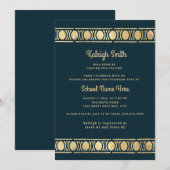 Afstuderen met blauw goudmakreel kaart (Voorkant / Achterkant)