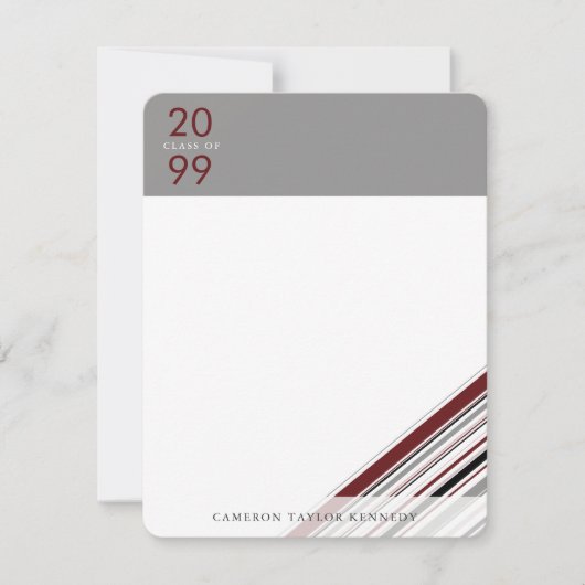 Afstuderen met brandweerdiagonaal aankondiging (Voorkant)