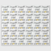 Afstuderen met brieftercode AFSTUDEERDER Cadeaupapier (Vlak)