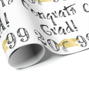 Afstuderen met brieftercode AFSTUDEERDER Cadeaupapier