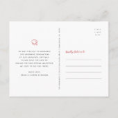 Afstuderen met datumfoto modern roos gouden script uitnodiging briefkaart (Achterkant)