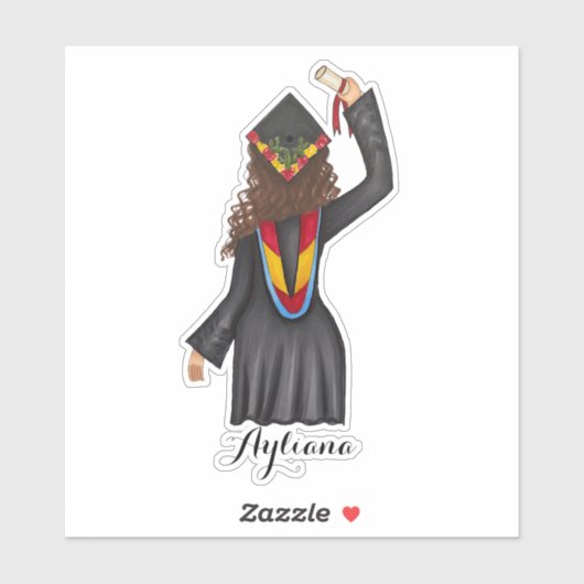 Afstuderen met de Sticker van de Douanenaam Diplom (Vel)