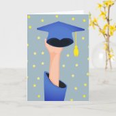 Afstuderen met een Afstuderen Pet met een gele ste Kaart (Gele Bloem)
