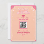Afstuderen met eer Pink Bubblekauwgom Kaart (Achterkant)