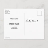 Afstuderen met Foto bedankt afstuderen Aankondigingskaart (Achterkant)