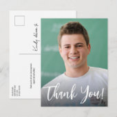 Afstuderen met Foto Custom DANK U Aankondigingskaart (Voorkant / Achterkant)