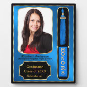 Afstuderen met foto Plaque Blue Fotoplaat (Voorkant)