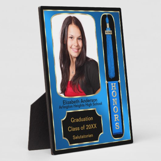 Afstuderen met foto Plaque Blue Fotoplaat (Zijkant)