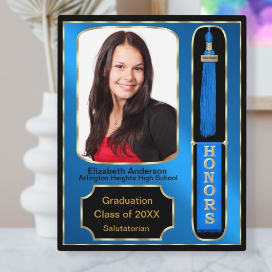Afstuderen met foto Plaque Blue Fotoplaat